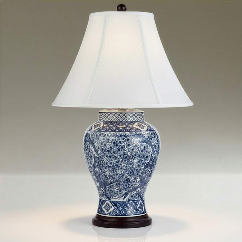 Barnes and Ivy Shonna Garden Bird 27" Blue White Porcelain Table Lamp - #8J346 | Lamps Plus | Lamps Plus