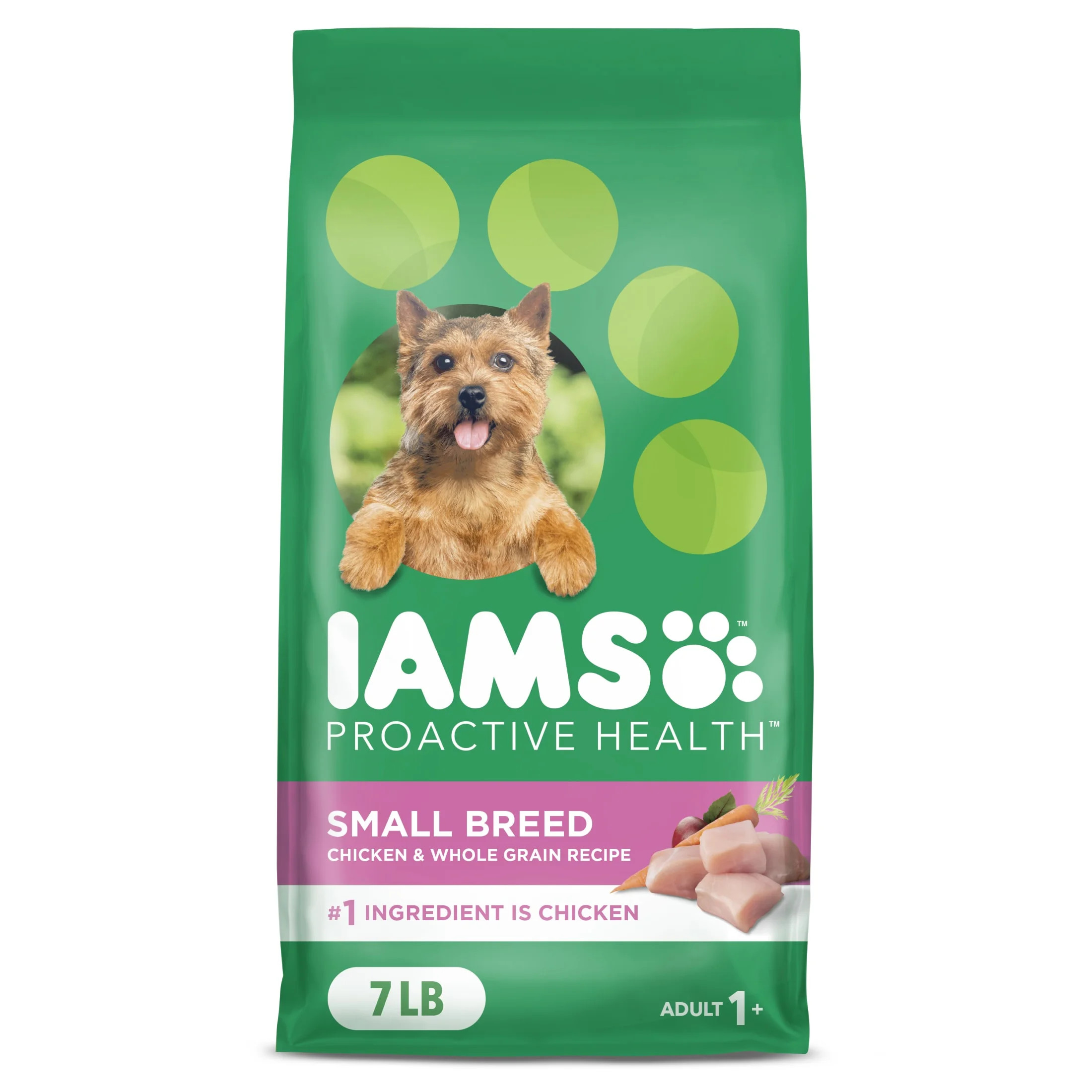 Iams Proactive Health Small Breed Adult Dry Dog Food With Real Chicken, 7 Lb Bag | Walmart (US)