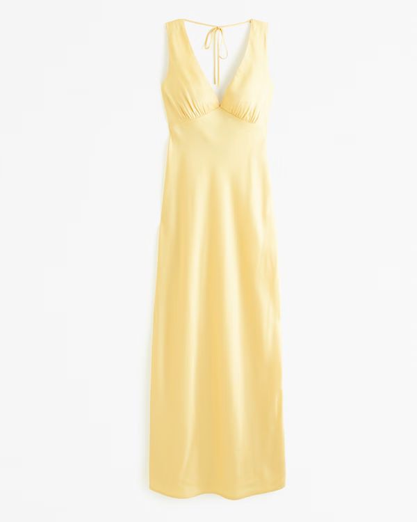 Women's Plunge Cowl Back Maxi Dress | Women's Best Dressed Guest Collection | Abercrombie.com | Abercrombie & Fitch (US)