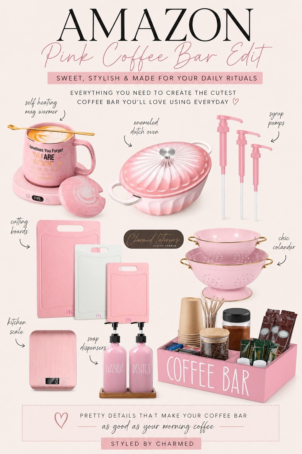 Pink coffee bar finds that got my kitchen corner feeling REAL cute ☕️💗😭

Because morning coffee just hit different when the setup matching the vibe. Cozy, girly, and pretty enough to leave out on the counter.

Shop my LTK 🤍

#LTKHome #CoffeeBarDecor #PinkHomeDecor #KitchenStyling #StyledByCharmed

#LTKmomlife #LTKHome #LTKmorningroutine