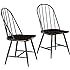 Target Marketing Systems Set of 2 Florence Dining Chairs with Low Windsor Spindle Back, Set of 2, Bl | Amazon (US)