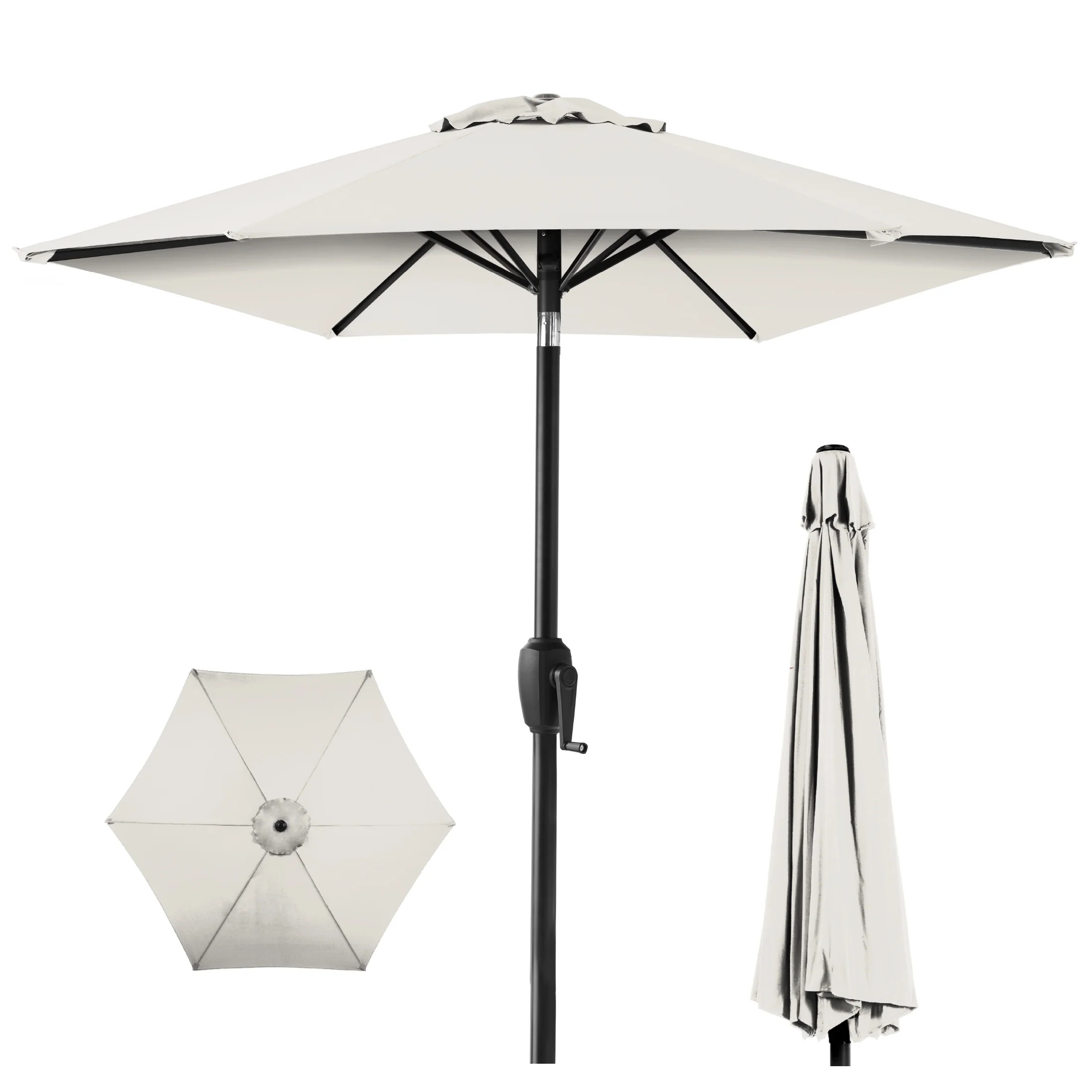 Best Choice Products 7.5ft Heavy-Duty Outdoor Market Patio Umbrella w/ Push Button Tilt, Easy Cra... | Walmart (US)