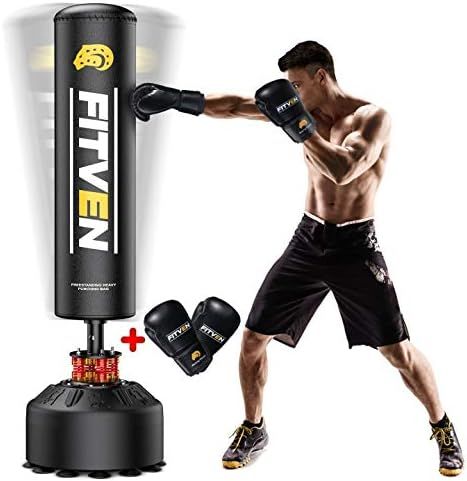 FITVEN Freestanding Punching Bag 70''-205lbs with Boxing Gloves Heavy Boxing Bag with Suction Cup... | Amazon (US)
