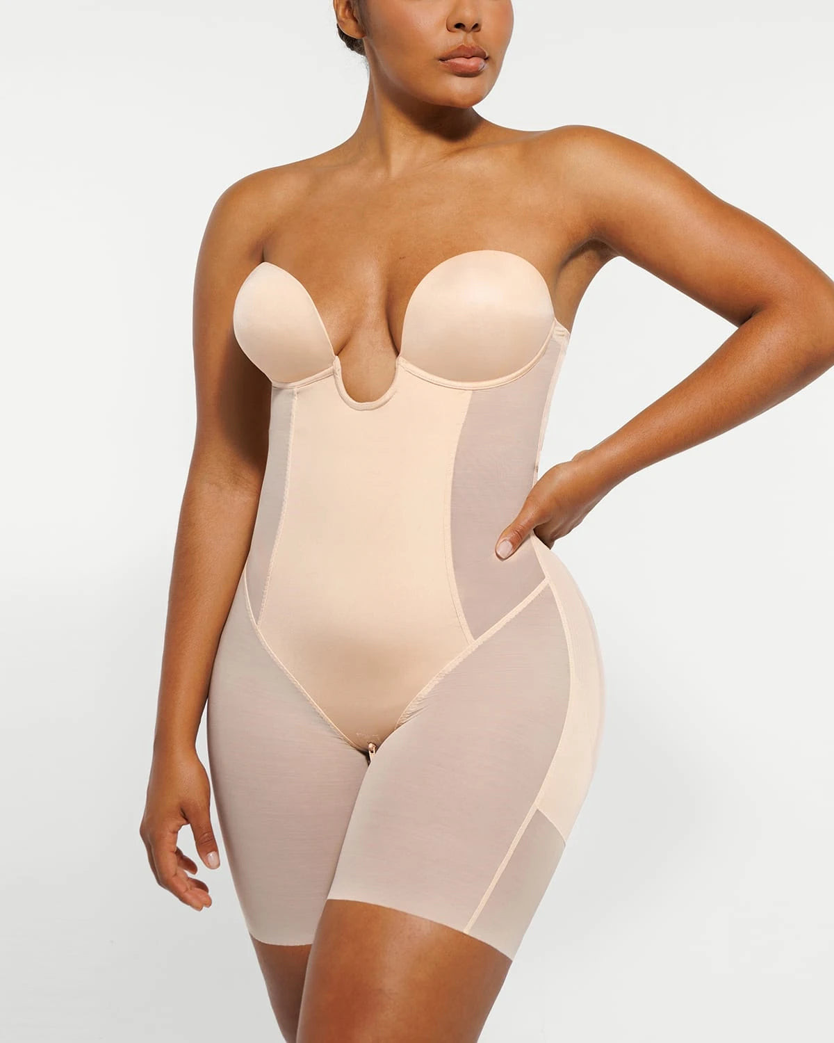 BOOT-YEAH™ MeshSmooth™ Deep Plunge Bodysuit | Shapellx Affiliate Program