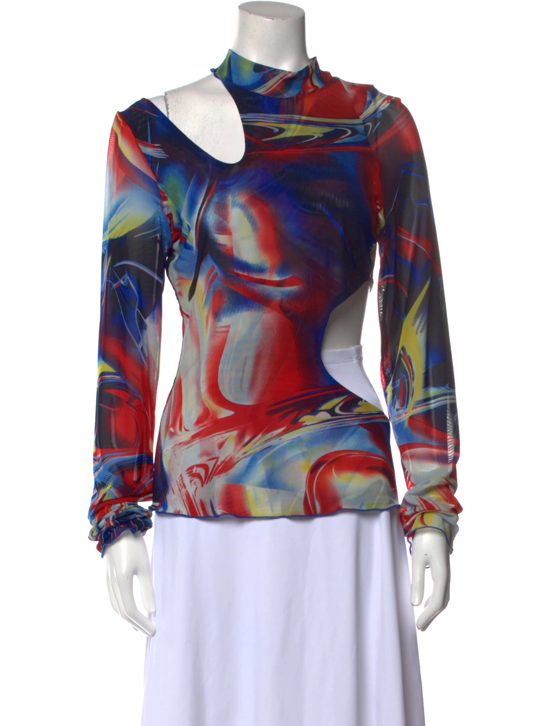 Printed Cowl Neck Blouse | The RealReal