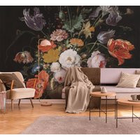 Dutch Vintage Floral Wallpaper, Self Adhesive, Peel & Stick Wall Mural | Etsy (US)