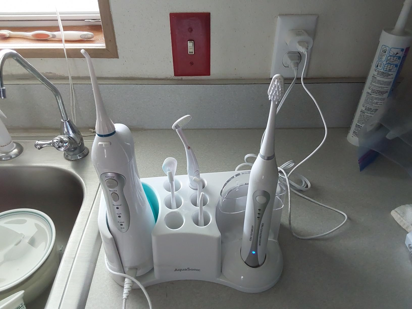 AquaSonic Home Dental Center Rechargeable Power Toothbrush & Smart Water Flosser - Complete Famil... | Amazon (US)
