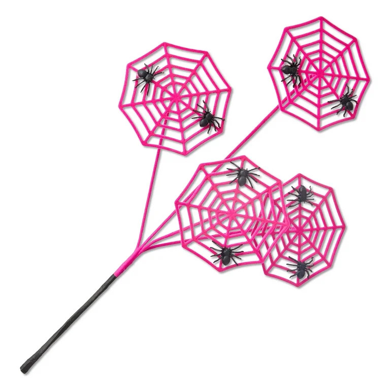 Pink Spider Web Pick, 12.5", Summer Frights by Way To Celebrate | Walmart (US)