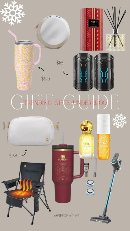 Trending gifts under $100, gift guide, gift ideas for her and him, gift ideas for the home, lululemon belt bag, Stanley cup, hand warmers, heated outdoor chair, all de janiero, cordless vacuum 

#LTKHoliday #LTKSeasonal #LTKGiftGuide
