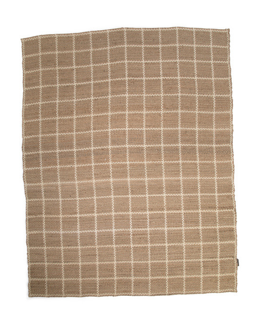 9x12 Jute Fletcher Gridlines Area Rug | TJ Maxx