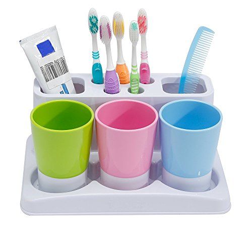 Eslite Toothbrush Toothpaste Holder Stand for Bathroom Storage Organizer | Amazon (US)