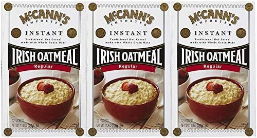 McCann's Irish Oatmeal, Instant Oatmeal, Regular, 12 Packets, 28 g Each (Pack of 3) | Amazon (US)