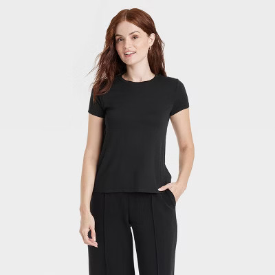 Women's Short Sleeve Brushed Knit T-Shirt - A New Day™ | Target