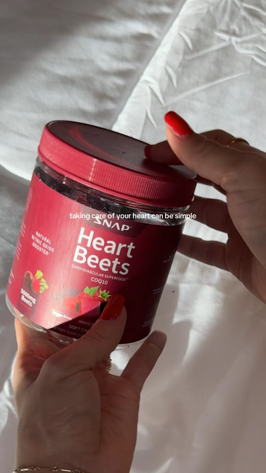 a healthy heart is a happy heart ♥️ #Supplements #Health #HeartBeets @snapsupplements 

#LTKActive #LTKFitness #LTKFindsUnder50