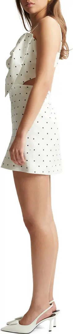 Bardot Vieda Bow Linen Minidress | Nordstrom | Nordstrom