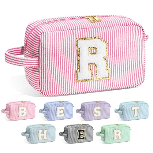 Amazon.com: YOOLIFE Mothers Day Gifts for Mom Daughter - Initial Makeup Bag Cosmetic Bag Toiletry... | Amazon (US)