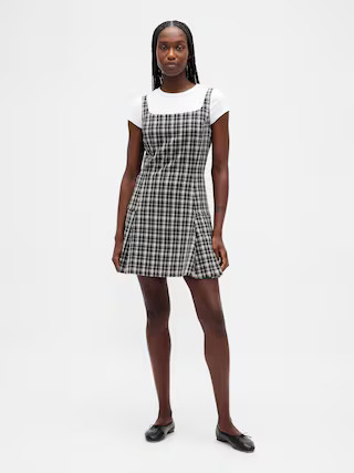 Square-Neck Pleated Mini Dress | Gap (US)
