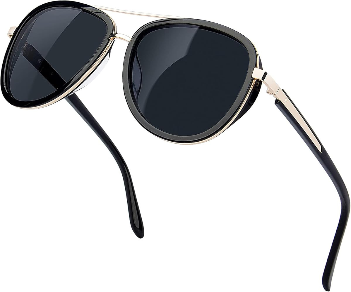 BIRCEN Polarized Sunglasses for Women UV - Protection Womens Retro Mirrored Shades with Acetate F... | Amazon (US)