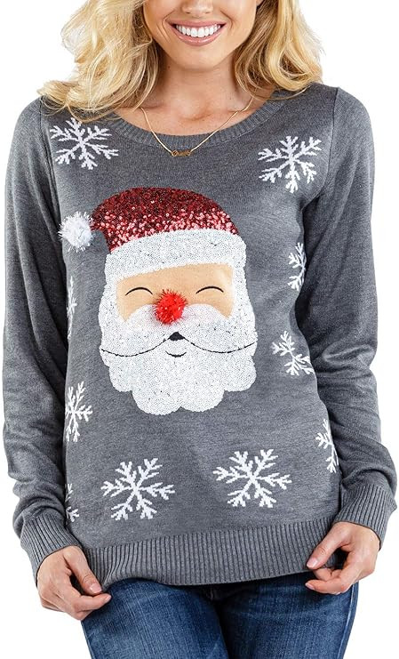 Tipsy Elves Women's Christmas Sweaters - Women's Ugly Christmas Sweaters - Embellished Winter Hol... | Amazon (US)