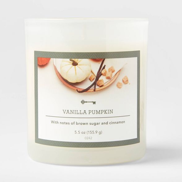 Glass Jar Vanilla Pumpkin Candle - Threshold™ | Target