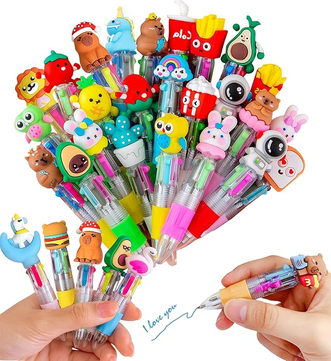 30Pcs Mini Multicolor Pens in One 4-in-1, Cute Ballpoint Pen for Birthdays and Children's Parties... | Amazon (US)