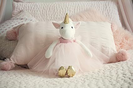 Inspired by Jewel Ella The Unicorn Premium Quality Stuffed White Unicorn Plush Doll with Golden H... | Amazon (US)