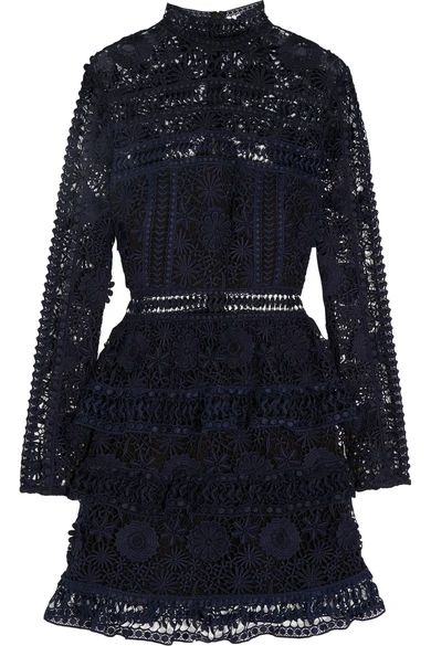 Ava guipure lace mini dress | NET-A-PORTER (US)