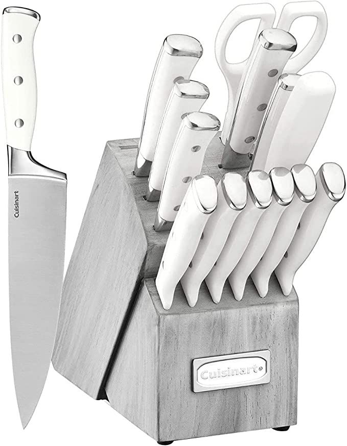 Cuisinart C77WTR-15PG Classic Forged Triple Rivet, 15-Piece Knife Set with Block, Superior High-C... | Amazon (US)