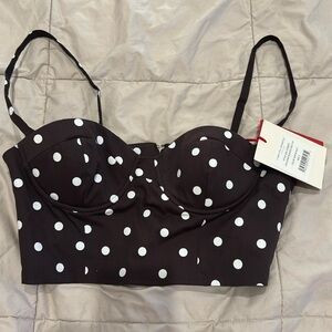 Carolina Herrera bustier crop top polka dot | Poshmark