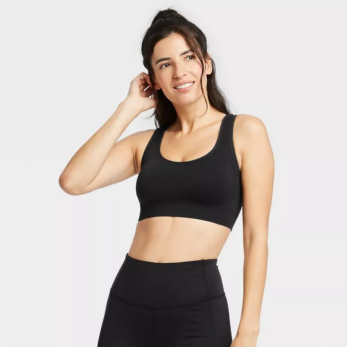 Women's Medium Support Seamless Racerback Bra - All in Motion™ | Target
