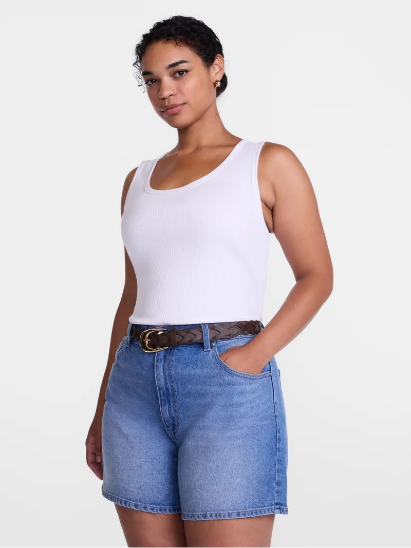 Scenario Women's Wide Ribbed Tank Top, Sizes XS-XXXL | Walmart (US)