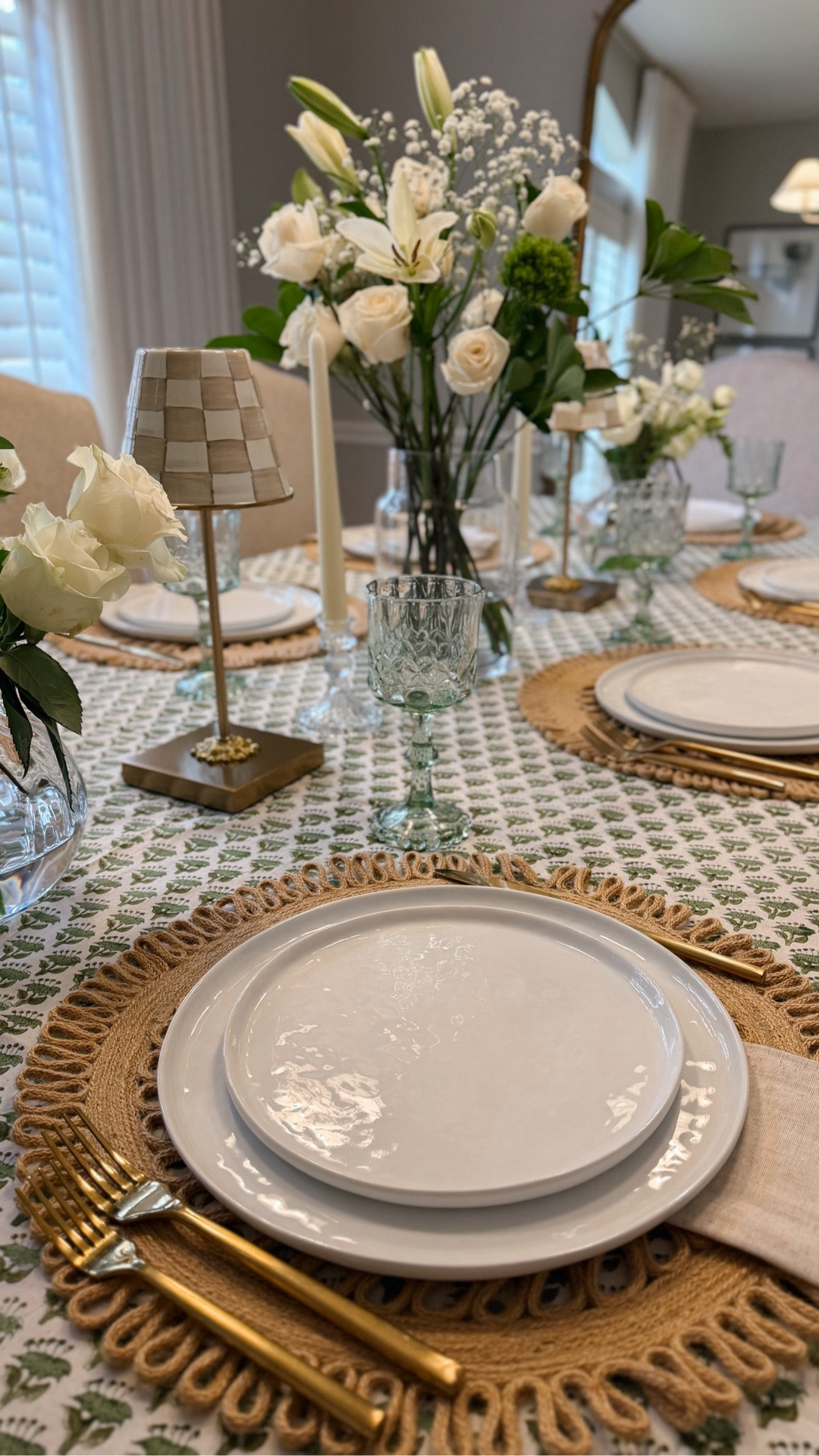 White and green tablescape idea

#LTKHome