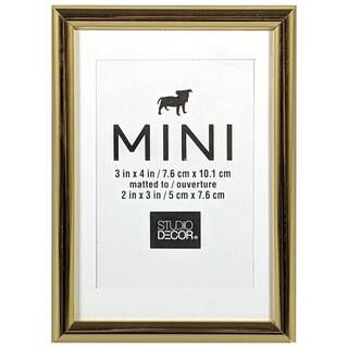 Distressed Gold Mini Frame with Mat by Studio Décor® | Michaels Stores