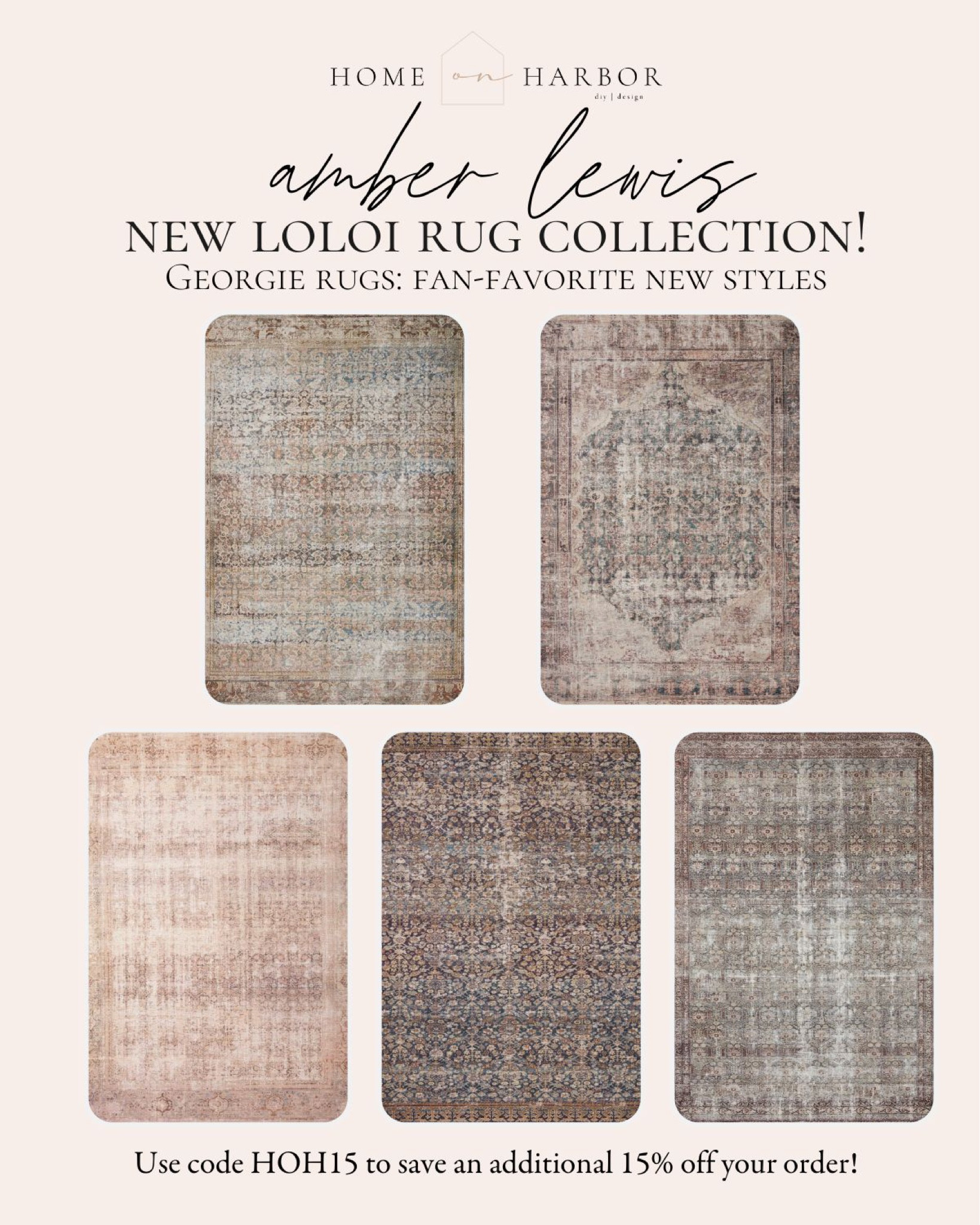 New amber lewis x Loloi Rugs collections just dropped! I'm in love wit