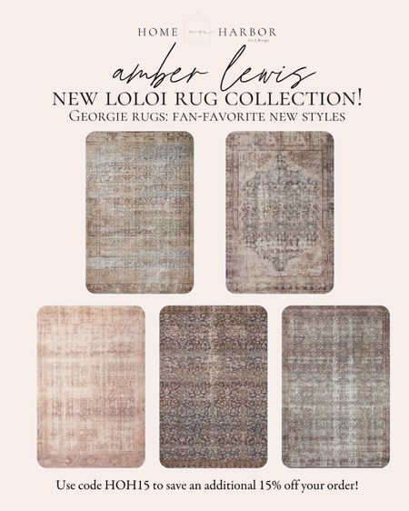 New Georgie collection from Amber Lewis x Loloi rugs just dropped! This collection is a fan-favorite for good reason! The price point is great, and the rugs have a vintage, high-end feel. Save an additional 15% off your order at Rugs Direct with code HOH15! 

#LTKsalealert #LTKhome #LTKSeasonal