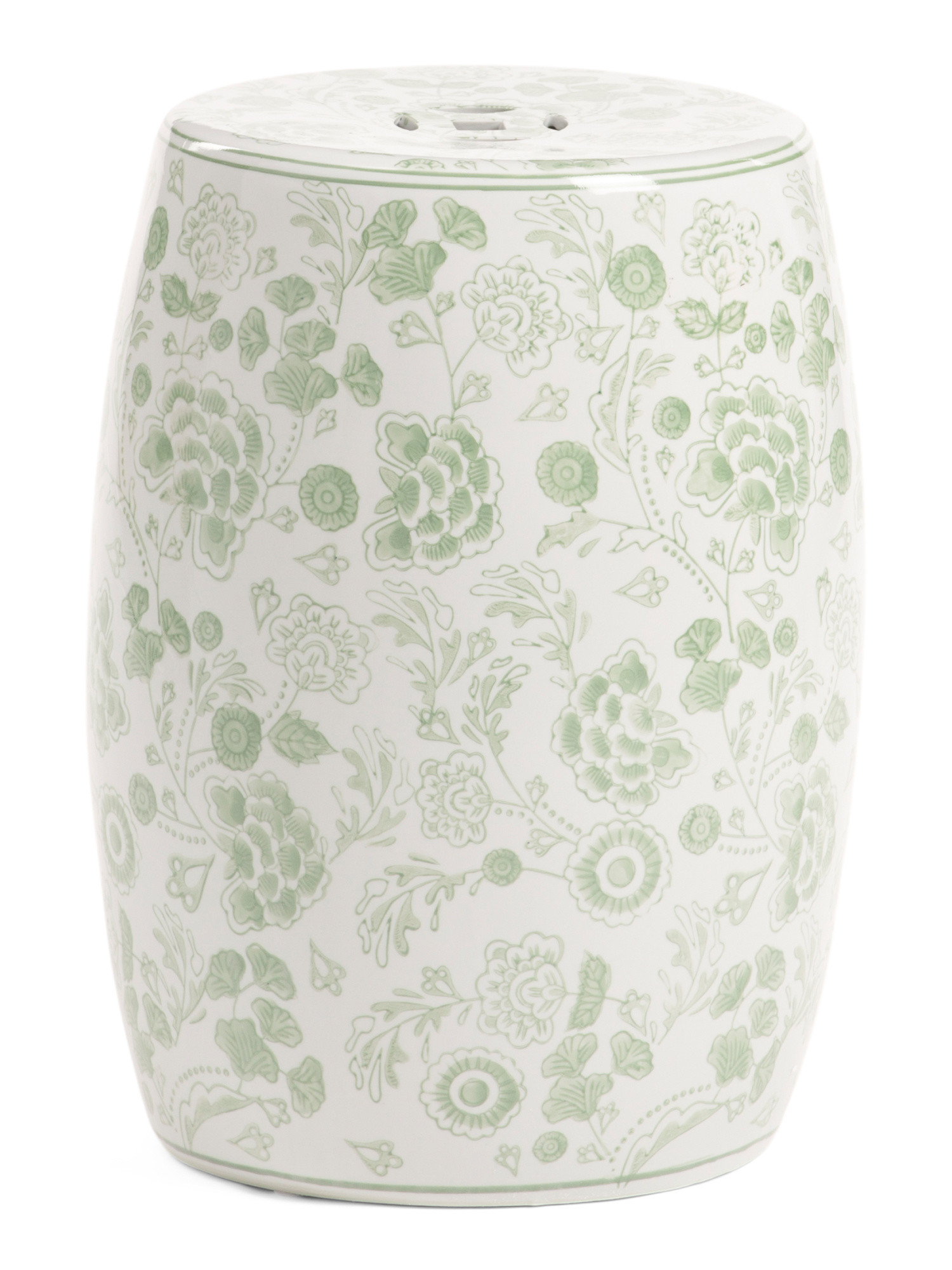 18in Ceramic Hydrangea Chinoiserie Stool | Home | Marshalls | Marshalls