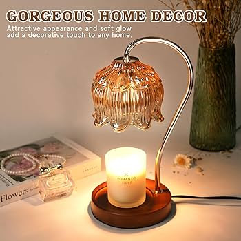 Flower Candle Warmer Lamp with Timer, Dimmable Candle Lamp Warmer, Christmas Birthday Gift for Wo... | Amazon (US)