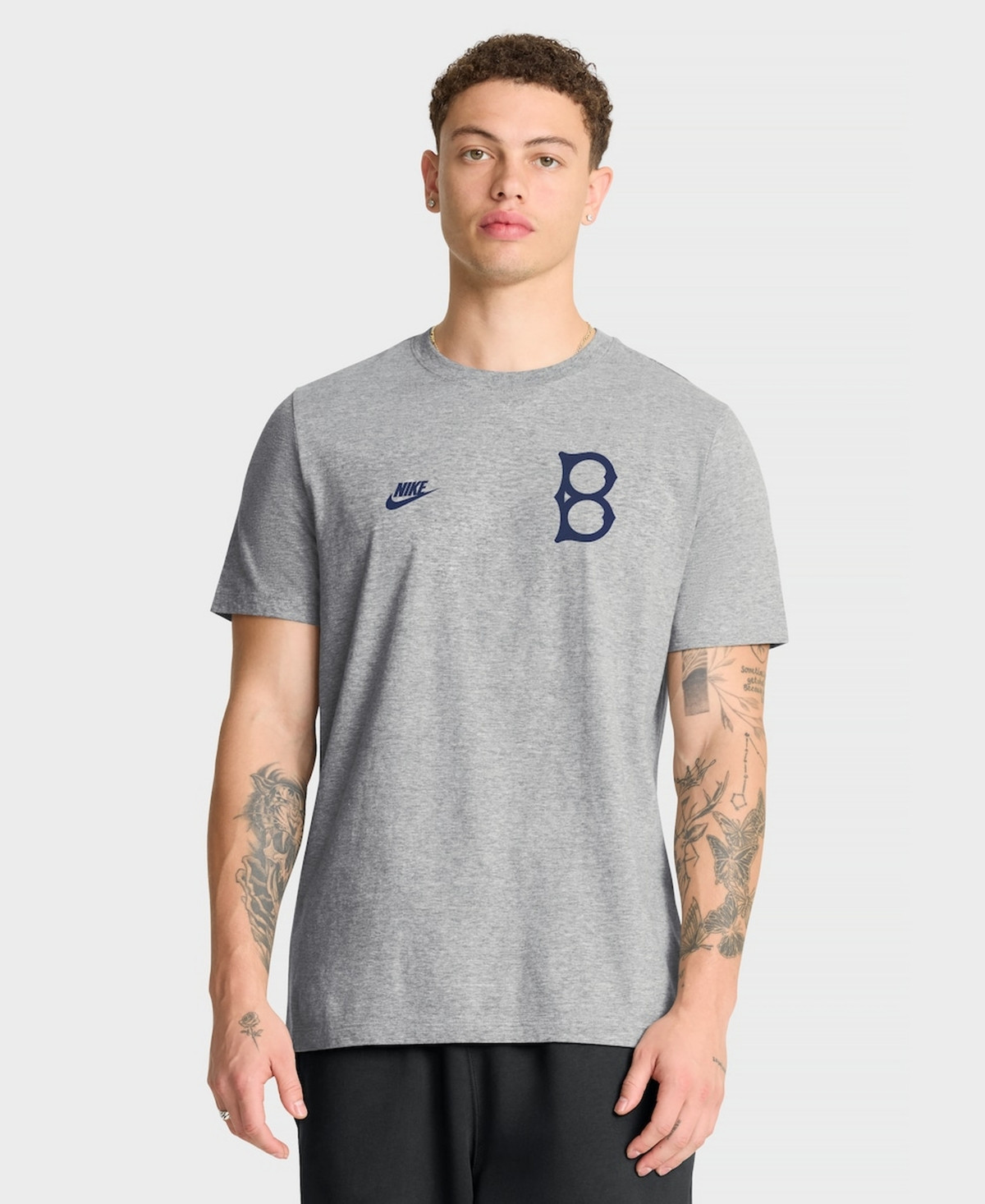 Nike Men's Heather Gray Brooklyn Dodgers Cooperstown 2-Hit T-Shirt - Heather Gray | Macy's