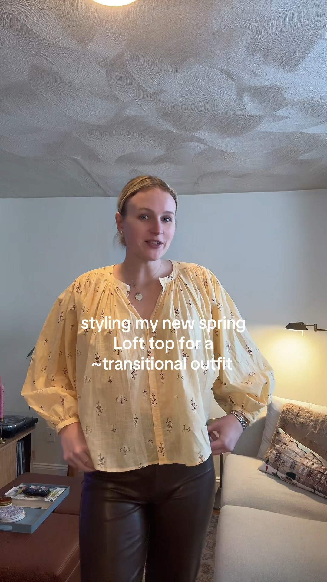 pairing floral with leather makes for a fun transitional outfit! obsessed @Loft 💛🤎

#LTKgrwm #LTKootd #LTKdayinmylife