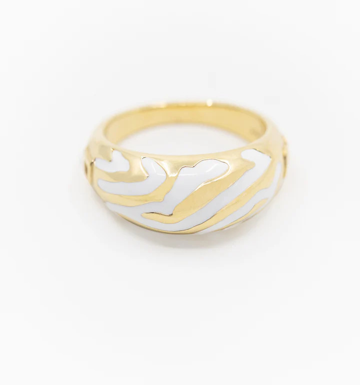 Savannah Dome Ring In White | Rellery
