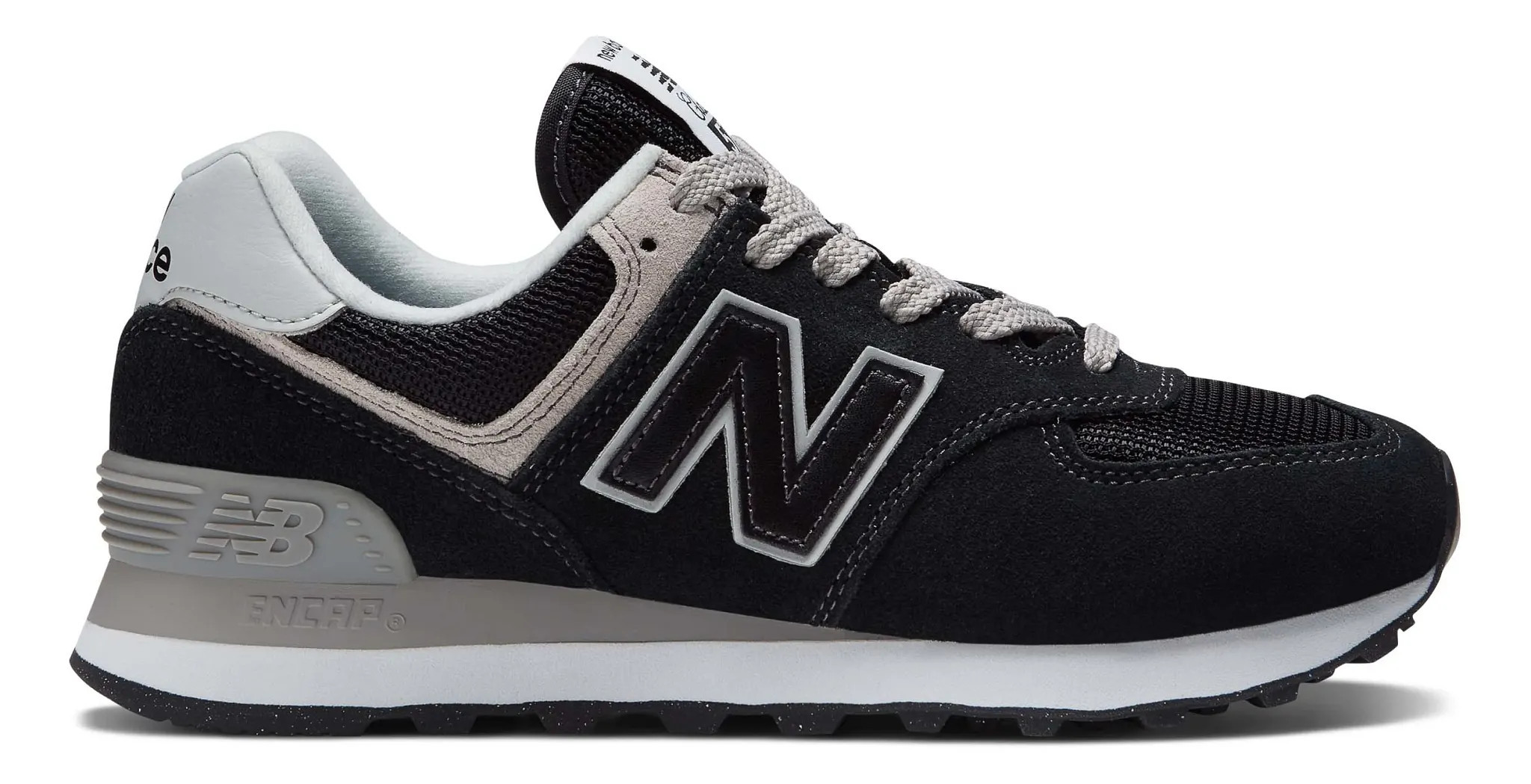 Women's New Balance 574 Core - Black / White, Size: 8.5, Medium | Footwear - Road Runner Sports | Road Runner Sports