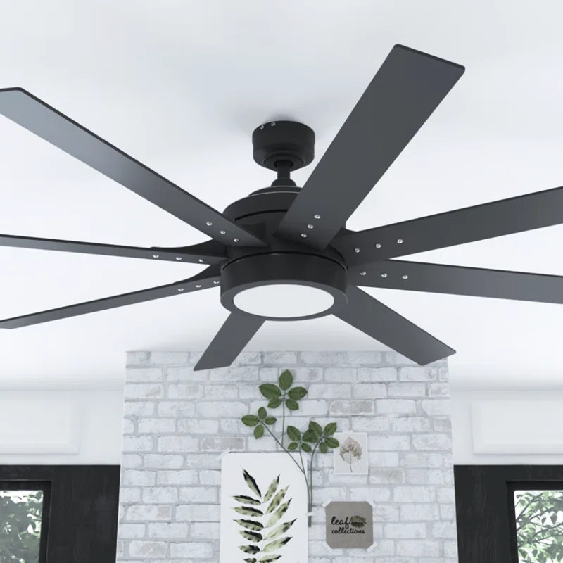Xerxes 62'' Ceiling Fan with LED Lights and Remote Included | Wayfair North America