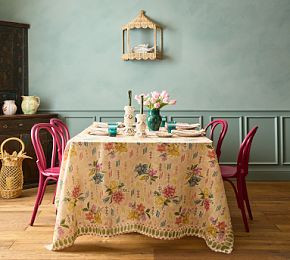 Chiara Floral Printed Tablecloth | GreenRow