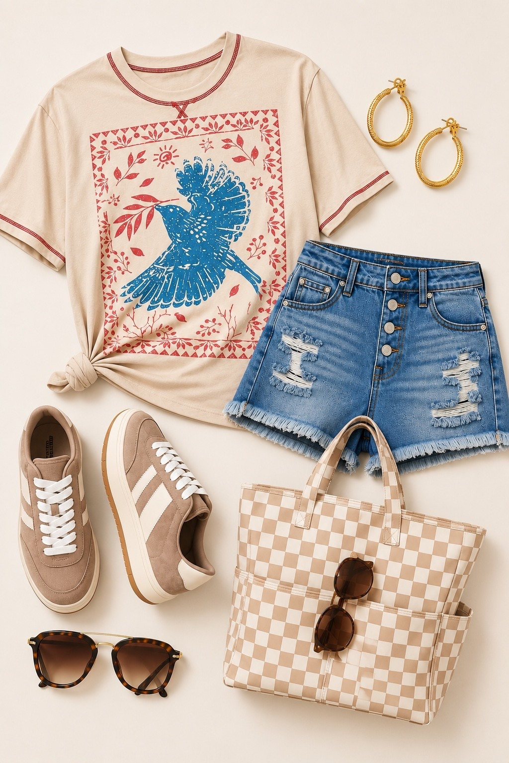 This graphic tee outfit is one of those easy summer looks I keep reaching for. The vintage-inspired tee pairs perfectly with distressed denim shorts, neutral sneakers, and a lightweight tote for errands, ball games, backyard BBQs, and Fourth of July celebrations.

#LTKStyle #SummerOutfit #GraphicTeeOutfit #PatrioticStyle #CasualSummerStyle #AmazonFashion #SummerFashionFinds #EverydayOutfit #FourthOfJulyStyle #WeekendOutfitIdeas
