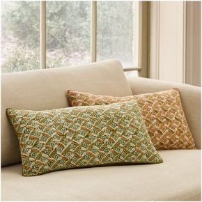 Pierce & Ward Floral Lattice Lumbar Pillow Cover | West Elm (US)