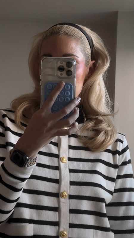 HIGH QUALITY AFFORDABLE STRIPED BUTTON DOWN SWEATER

this sweater is under $30 most of the time with flash sales on Amazon!

Get my perfect hair each morning by tying up your blowout in the evening with this heatless sleepytie.

#LTKbeauty #LTKVideo #LTKworkwear