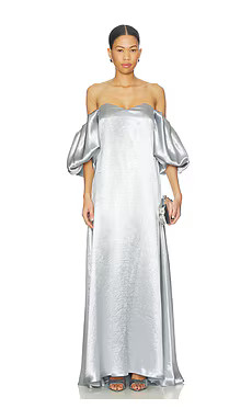 CAROLINE CONSTAS Palmer Gown in Cloud Blue from Revolve.com | Revolve Clothing (Global)