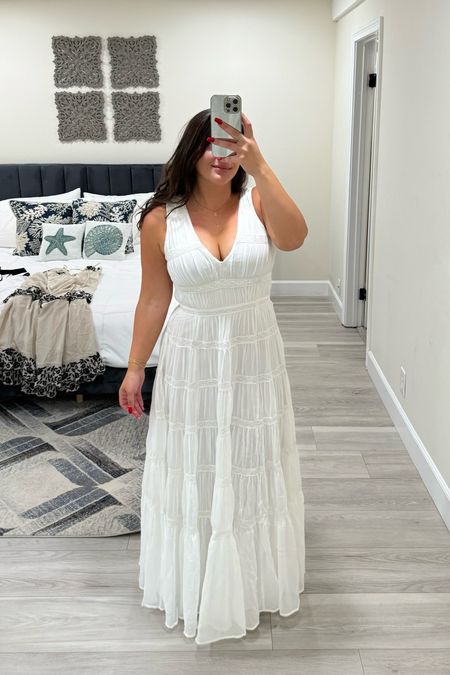 How gorgeous is this white long summer dress?!?! It’s stunning! And it’s 20% off right now ! + 15% off the sale price with code SUITEAF!!! 

#LTKStyleTip #LTKFindsUnder50 #LTKFindsUnder100