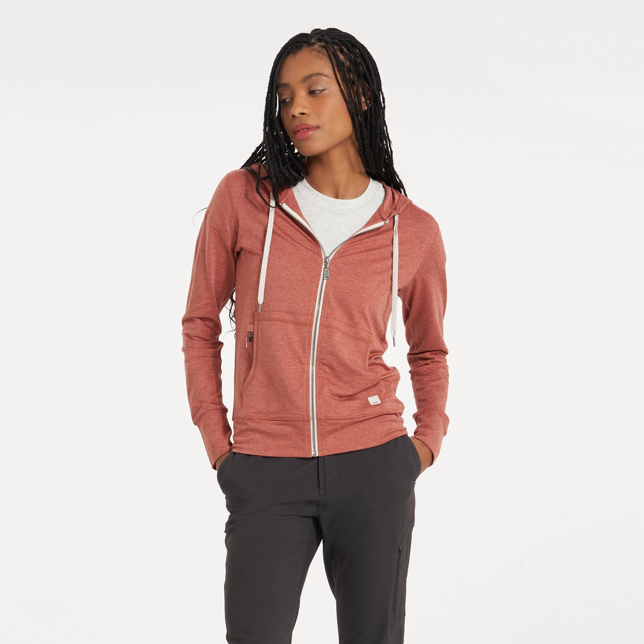 Halo Performance Hoodie | Cinnamon Heather | Vuori Clothing