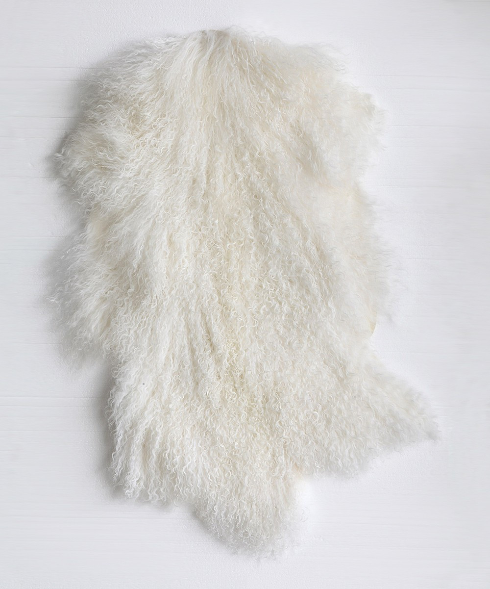 White Lamb Fur Rug | Zulily